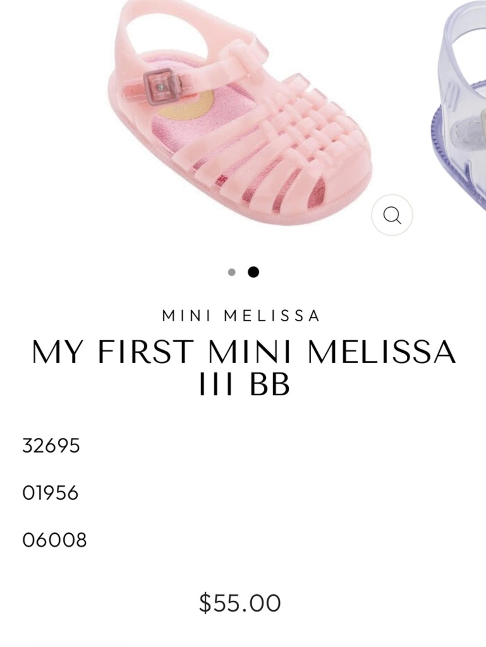 Mini Melissa Jelly Sandals in Light Pink